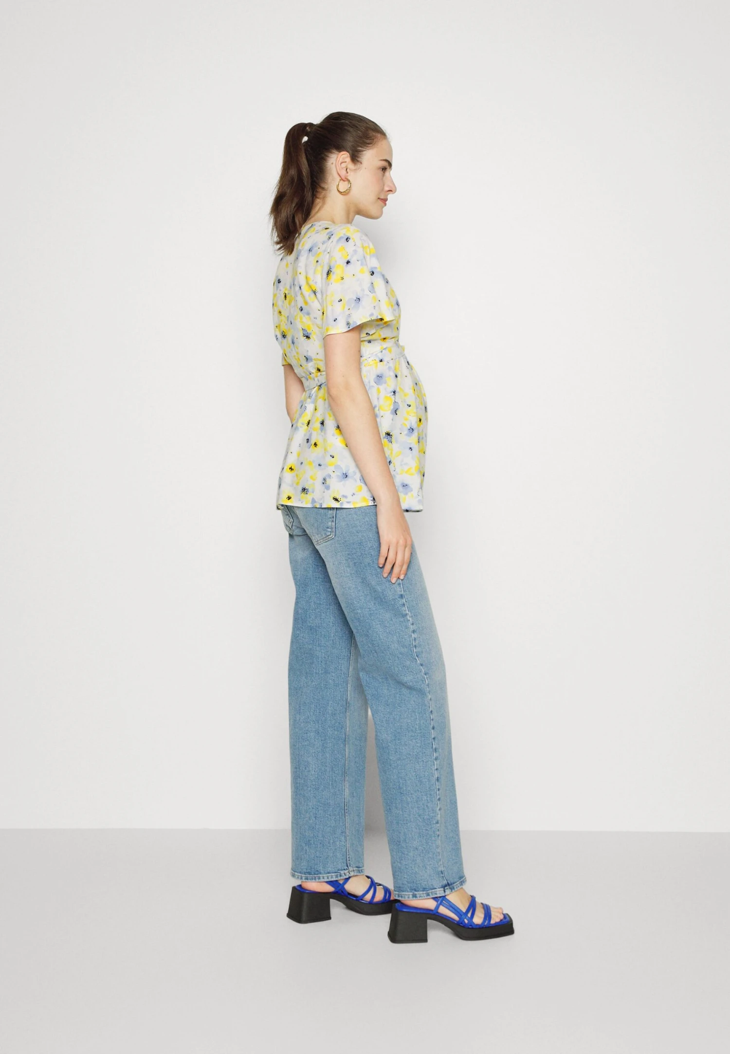 Blouse - White/Light Blue 3 Blouse - White/Light Blue - Afbeelding 3