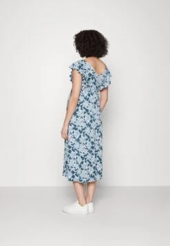 Midi V Flared Dress Witrh Ruffle Sleevees - Jerseyjurk - Dark Blue/Blue 8 Midi V Flared Dress Witrh Ruffle Sleevees - Jerseyjurk - Dark Blue/Blue -Anna Field 0339ed7db2dd4cfaab1930f7c9a6582f