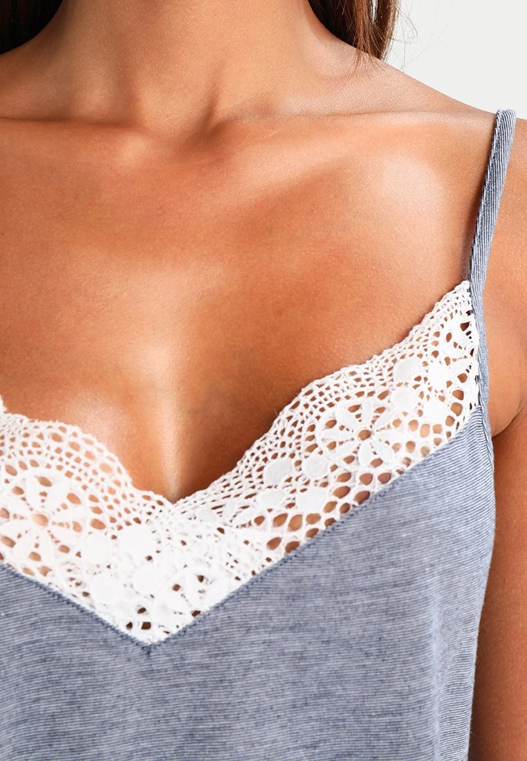 Anna Field Sarah Short Pj Set- Pyjama - Off-White/Dark Blue 5 Anna Field Sarah Short Pj Set- Pyjama - Off-White/Dark Blue - Afbeelding 5