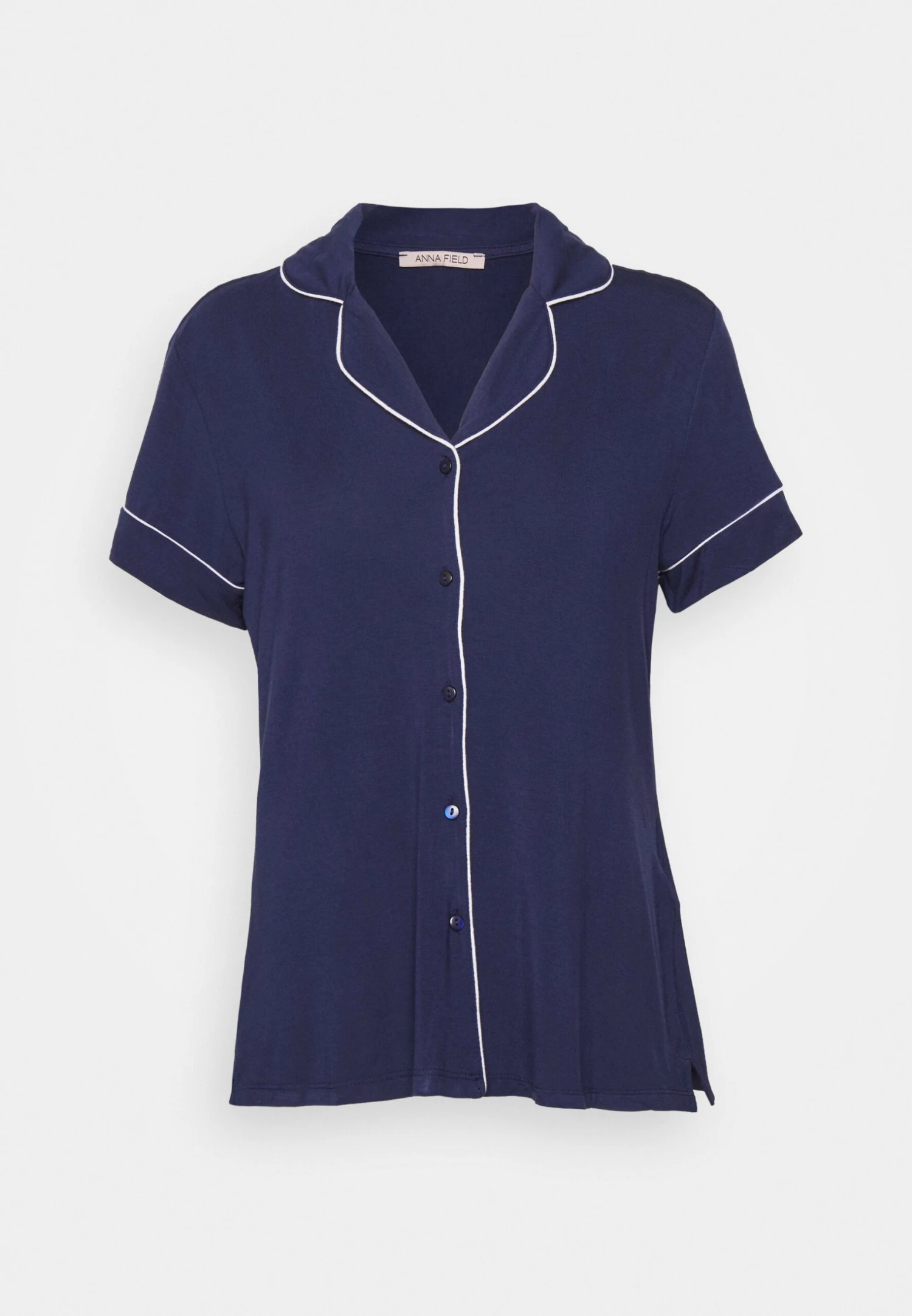 Anna Field Button Through Pj Set- Pyjama - Blue/White 5 Anna Field Button Through Pj Set- Pyjama - Blue/White - Afbeelding 5