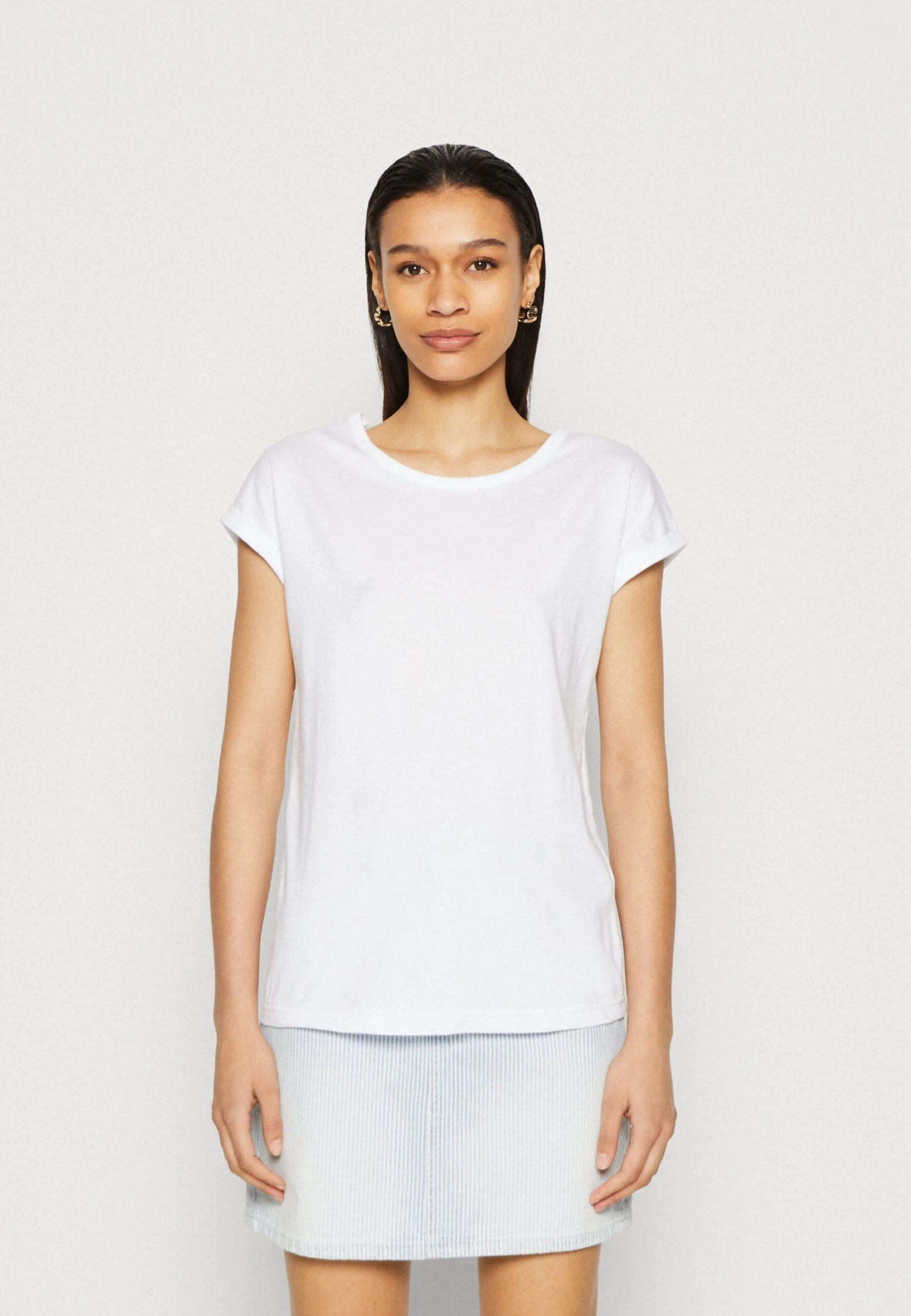 Anna Field 3 Pack - T-Shirt Basic - White/Mottled Light Grey 2 Anna Field 3 Pack - T-Shirt Basic - White/Mottled Light Grey - Afbeelding 2