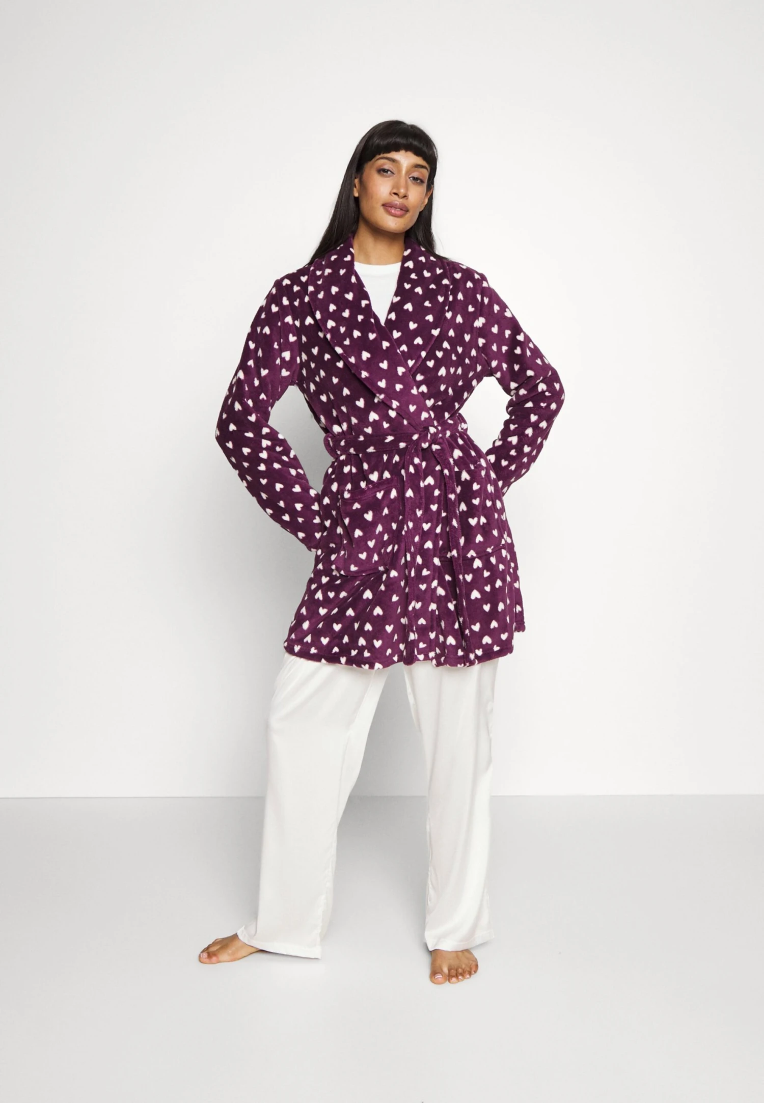 Anna Field Badjas - Dark Red/Beige 2 Anna Field Badjas - Dark Red/Beige - Afbeelding 2