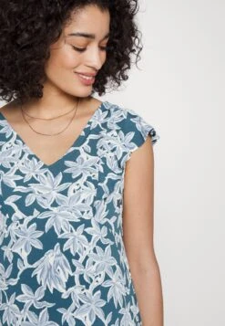 Midi V Flared Dress Witrh Ruffle Sleevees - Jerseyjurk - Dark Blue/Blue 11 Midi V Flared Dress Witrh Ruffle Sleevees - Jerseyjurk - Dark Blue/Blue -Anna Field 3e624a7562d3474eb634dd22da87092f