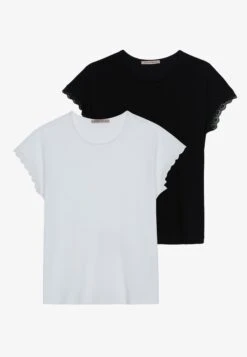 Anna Field 2 Pack- T-Shirt Basic - Black/White -Anna Field 45cf38d34b6a48afb724abd9040c43ef