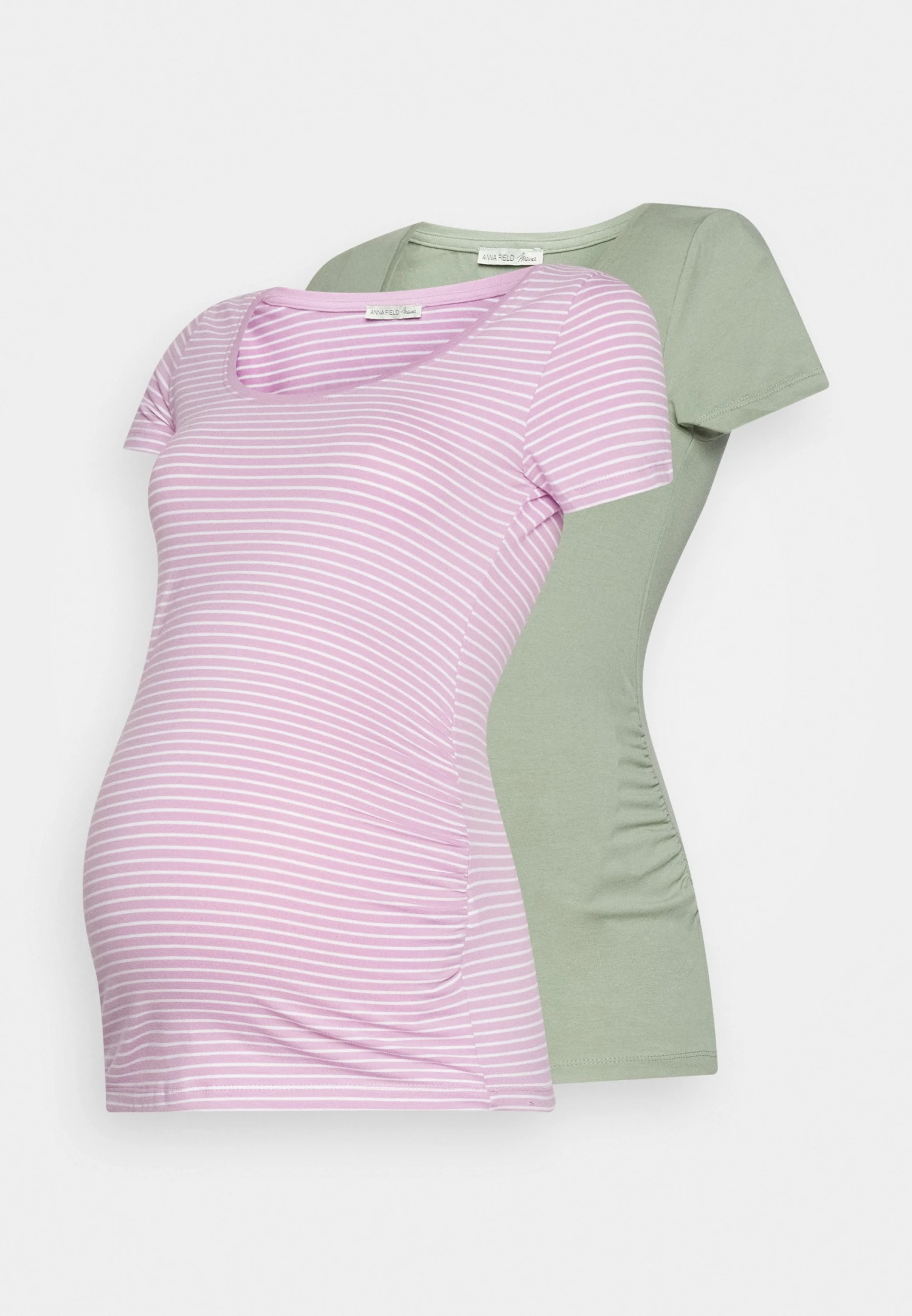 2 Pack - T-Shirt Print - Purple/White/Teal