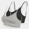 Anna Field Maternity Seamless Bra 2 Pack - Bustier - Grey/Black