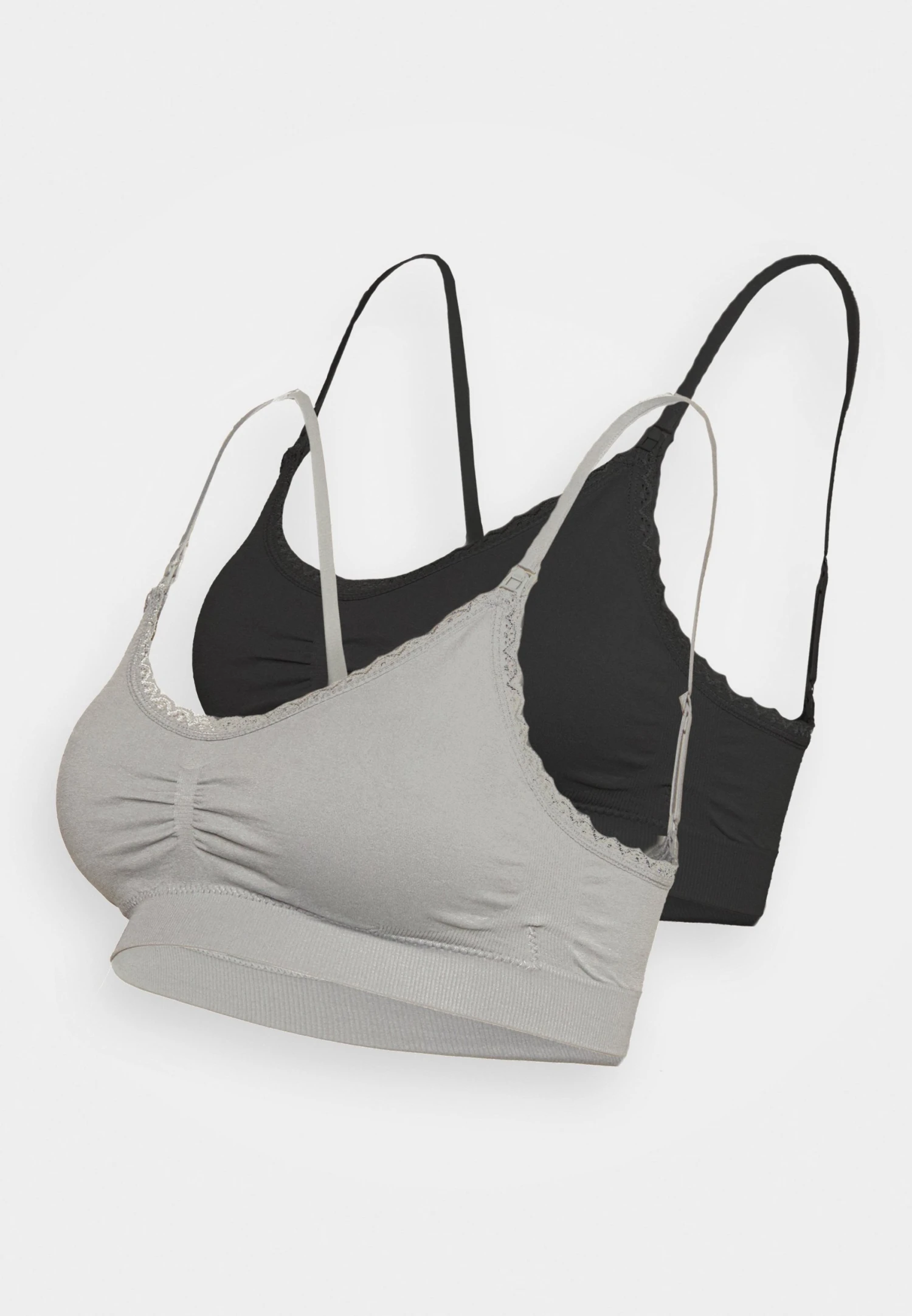 Anna Field Maternity Seamless Bra 2 Pack - Bustier - Grey/Black