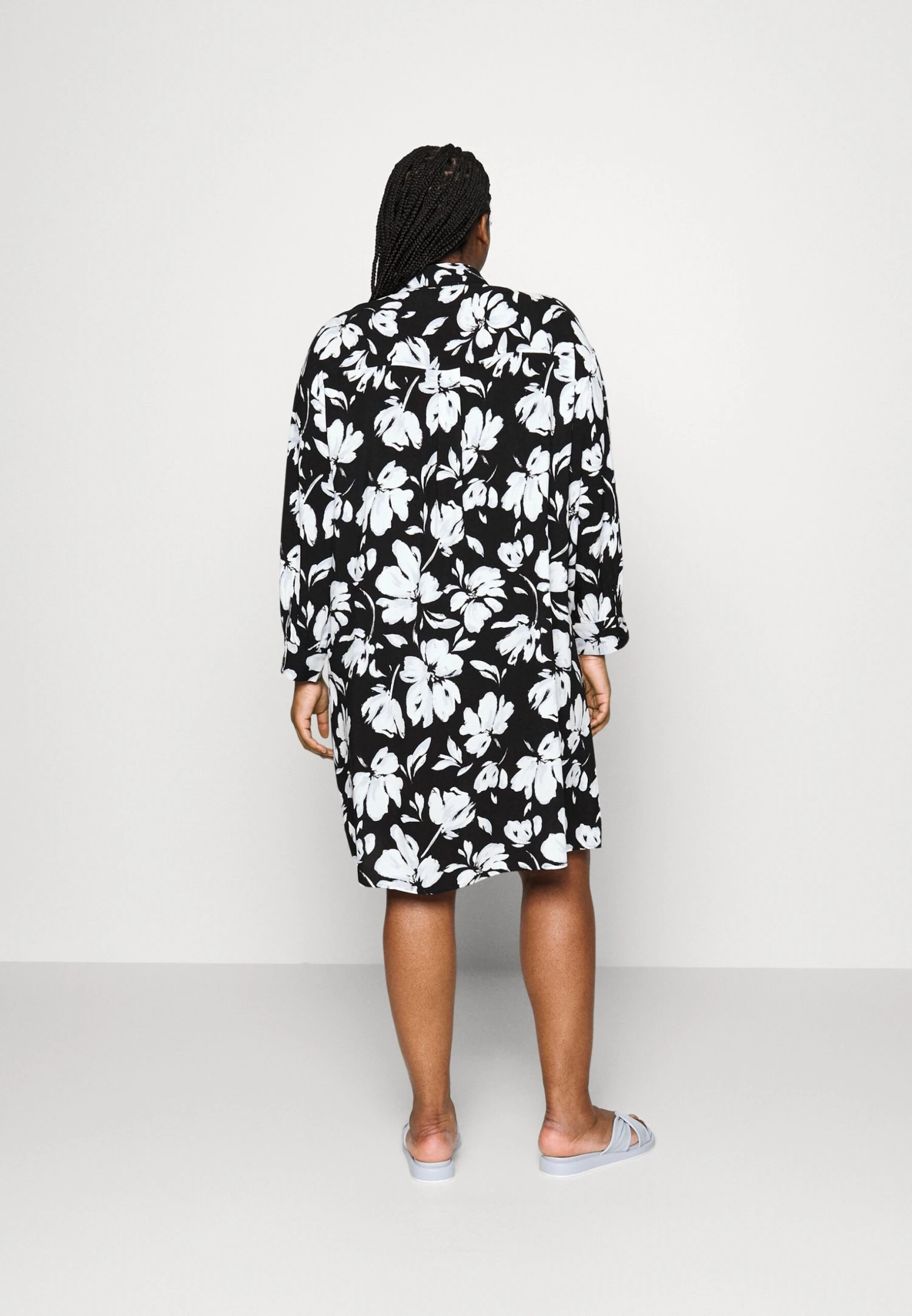 Blousejurk -Black/White 3 Blousejurk -Black/White - Afbeelding 3