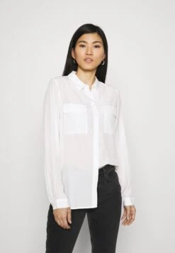 Anna Field Basic Blouse With Front Pockets - Overhemdblouse - Offwhite