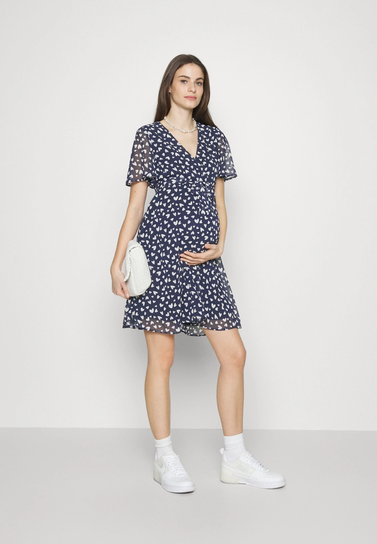 Jurk - Dark Blue/White 2 Jurk - Dark Blue/White - Afbeelding 2