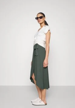 Anna Field Basic Wrap Over Midi Skirt- A-Lijn Rok - Light Green -Anna Field 6f67b13ae5f545ada2a3aa5b5f746f2e
