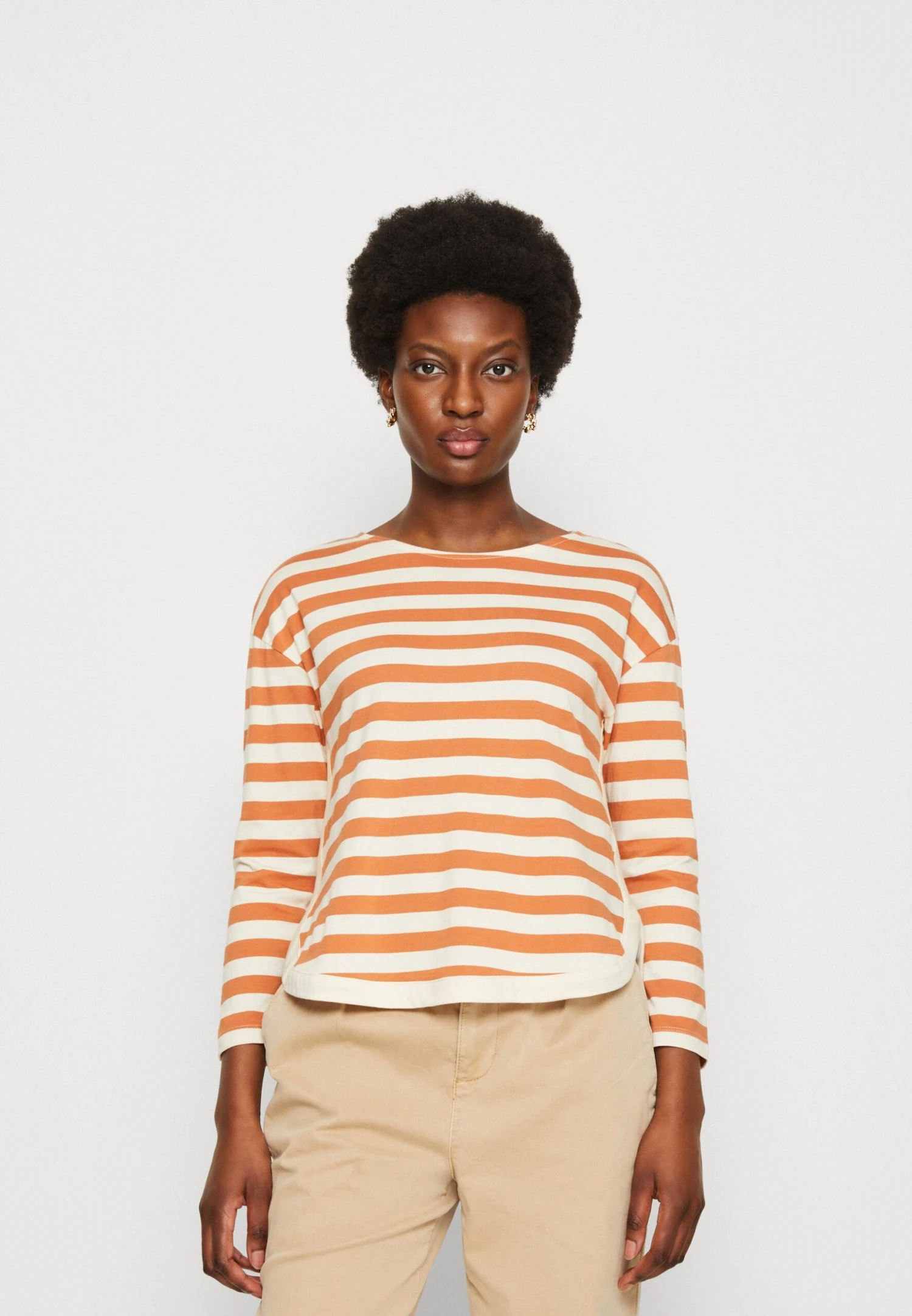 Anna Field Longsleeve - White/Apricot 1 Anna Field Longsleeve - White/Apricot