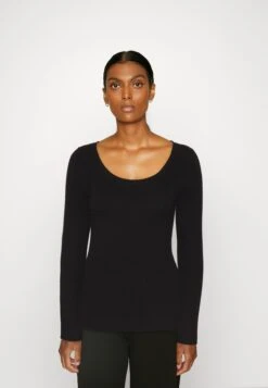 Anna Field Button Detail - Trui -Black