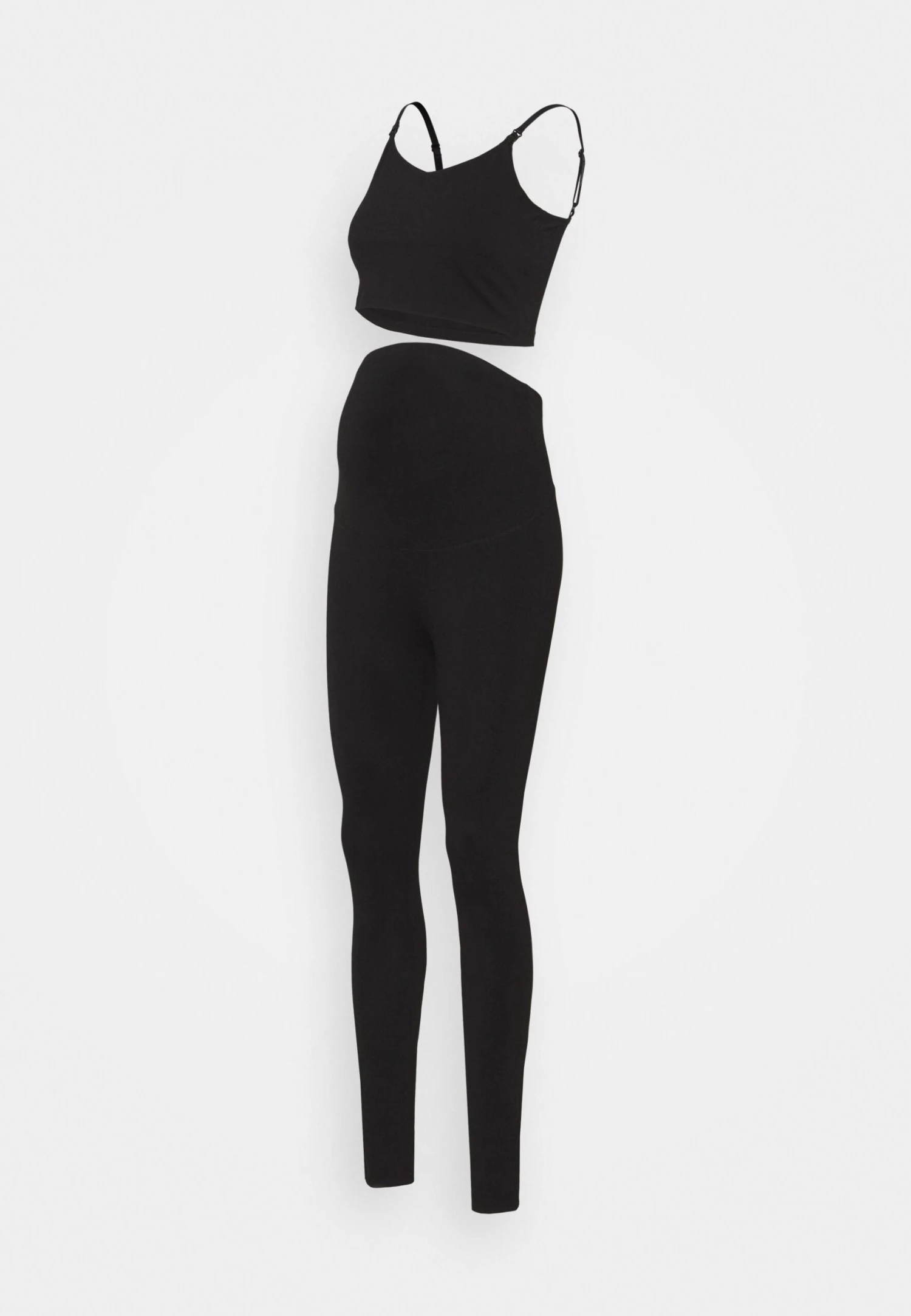 Set Nursing Function Crop Top & Leggings - Legging - Black 1 Set Nursing Function Crop Top & Leggings - Legging - Black