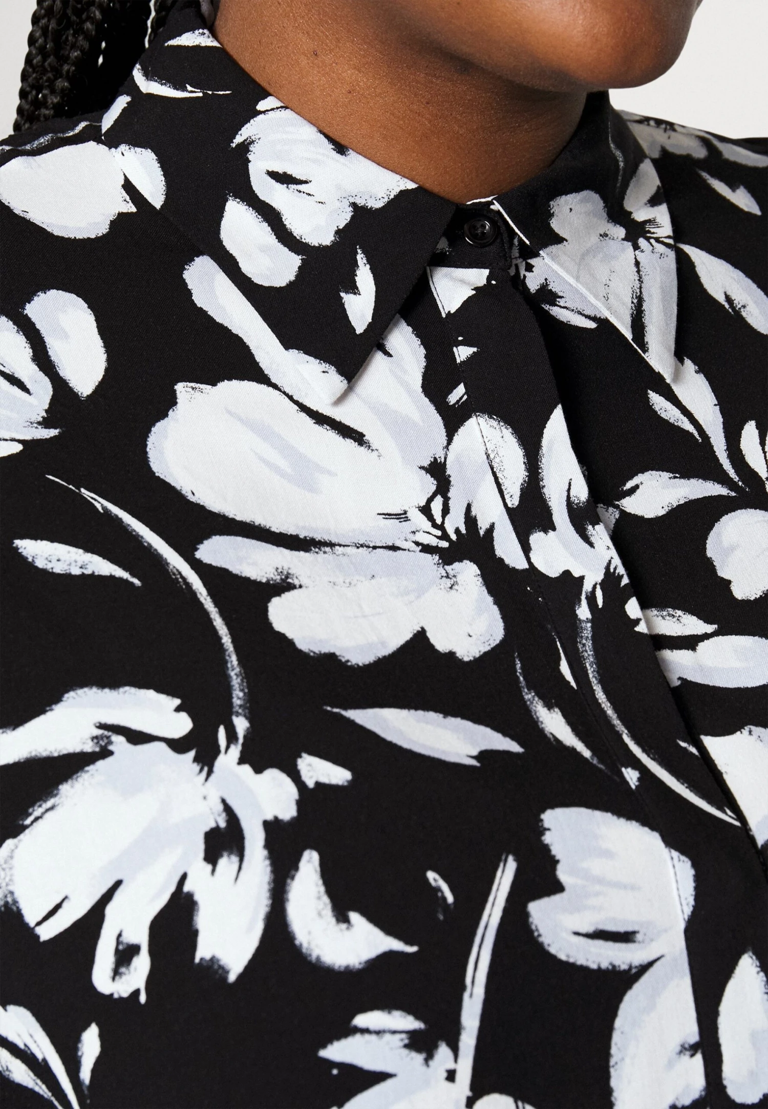 Blousejurk -Black/White 6 Blousejurk -Black/White - Afbeelding 6