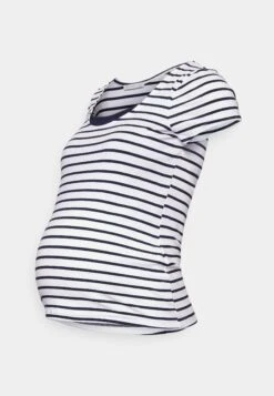 Maternity Double Layer Nursing- T-Shirt Print - Dark Blue/White -Anna Field 869dcda7dc96456682ac55793b3a583f