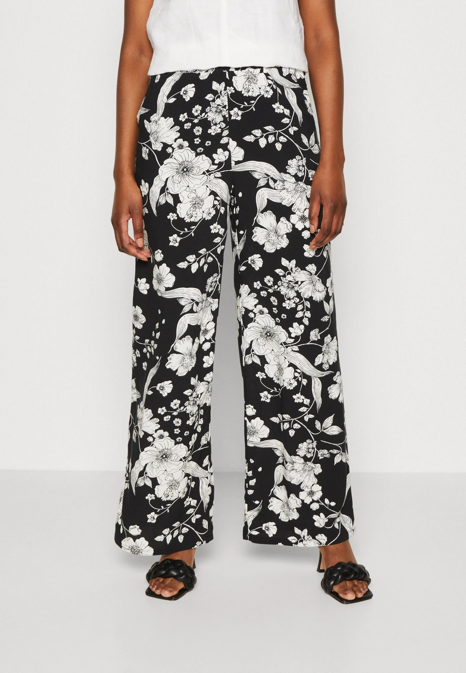 Anna Field Broek - Black/Off White