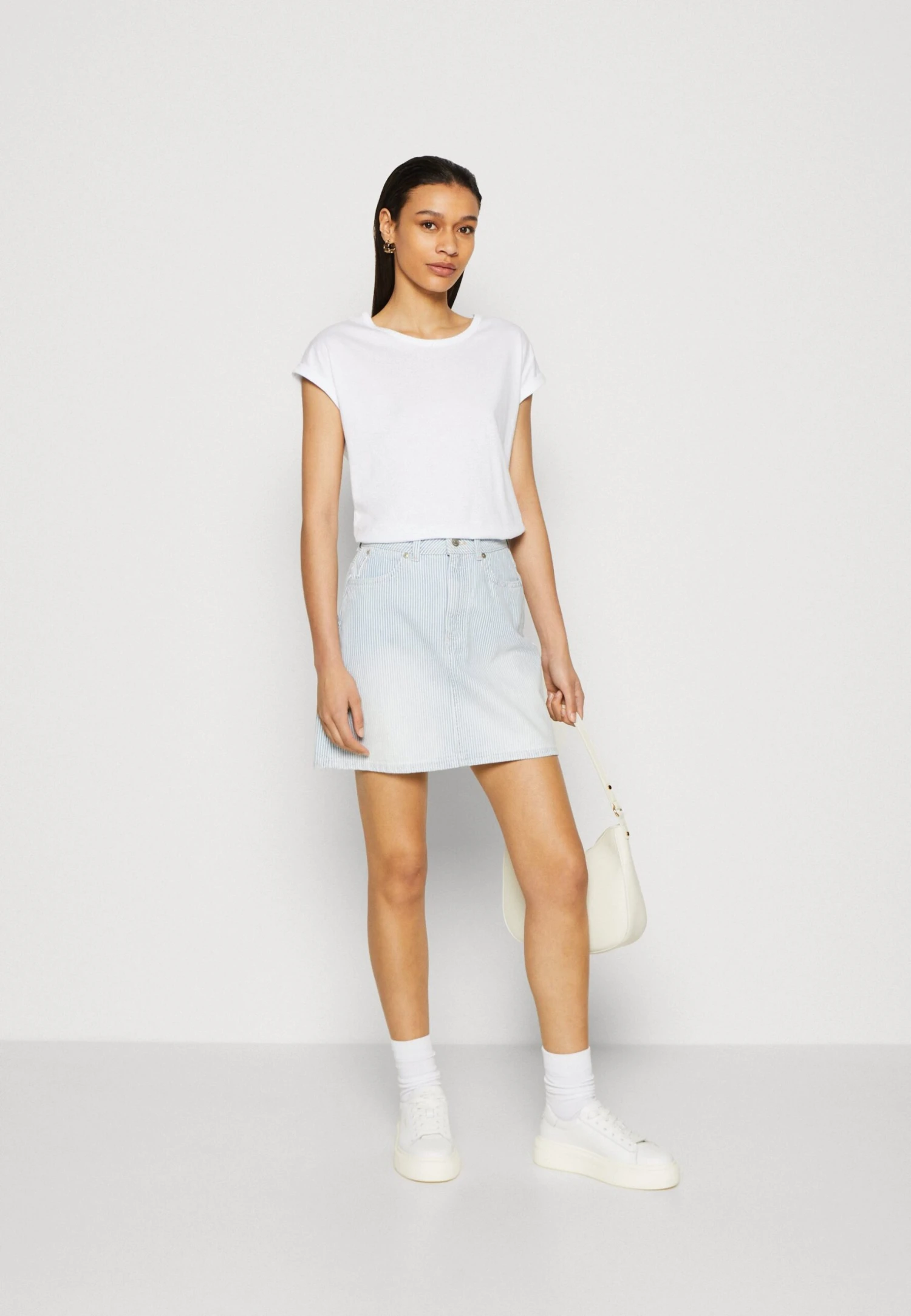 Anna Field 3 Pack - T-Shirt Basic - White/Mottled Light Grey 1 Anna Field 3 Pack - T-Shirt Basic - White/Mottled Light Grey