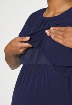 Fit And Flare Flowy Dropped Shoulder- Jerseyjurk - Dark Blue 11 Fit And Flare Flowy Dropped Shoulder- Jerseyjurk - Dark Blue -Anna Field b98121ccc4344f8e88ae25295bea63d9