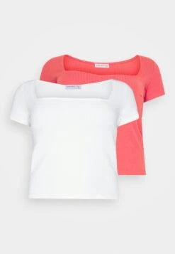 2 Pack - T-Shirt Basic - Red/White -Anna Field bebdd8dce422465a89c5c6e925dbad10