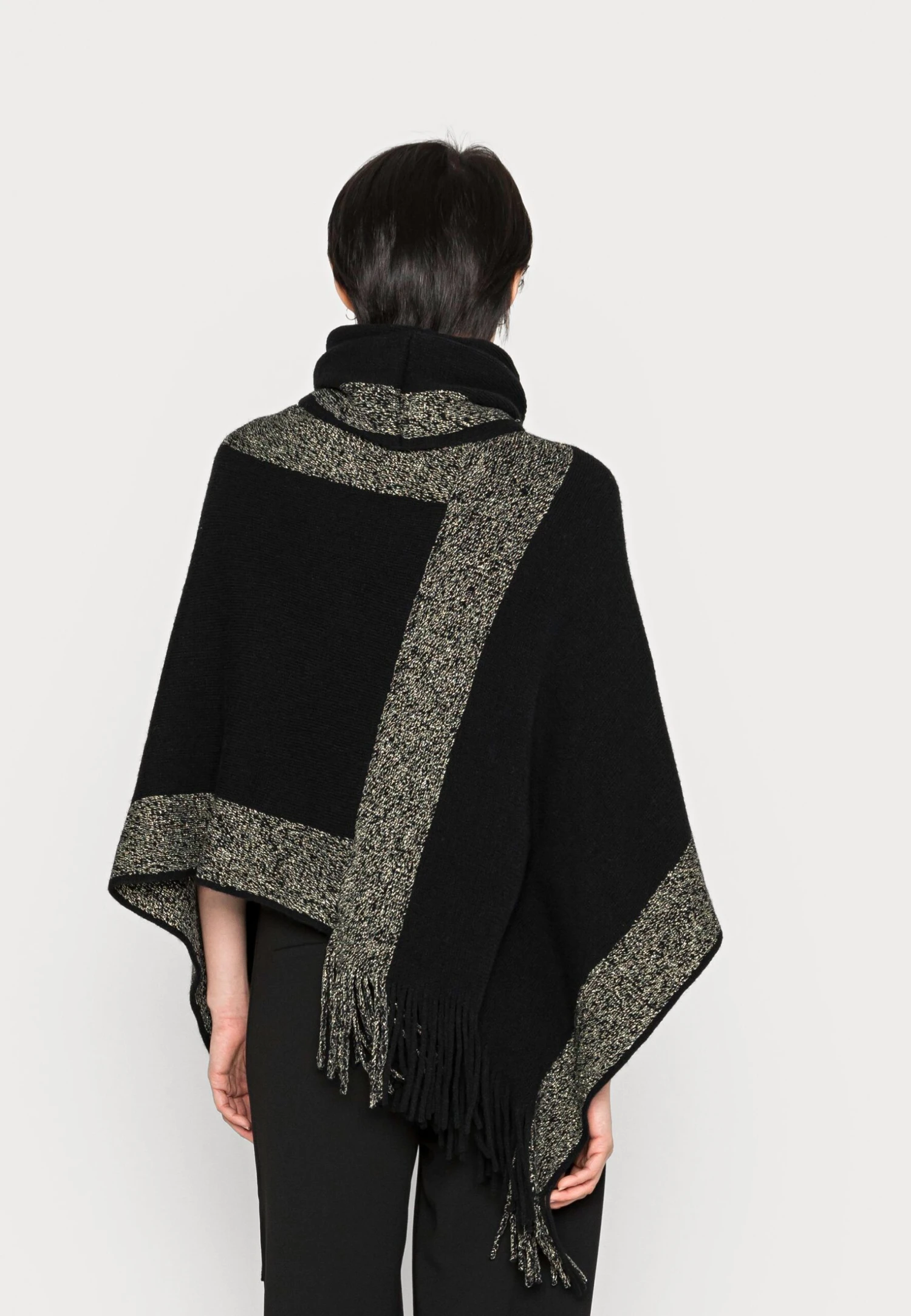 Anna Field Poncho - Black / Gold 3 Anna Field Poncho - Black / Gold - Afbeelding 3
