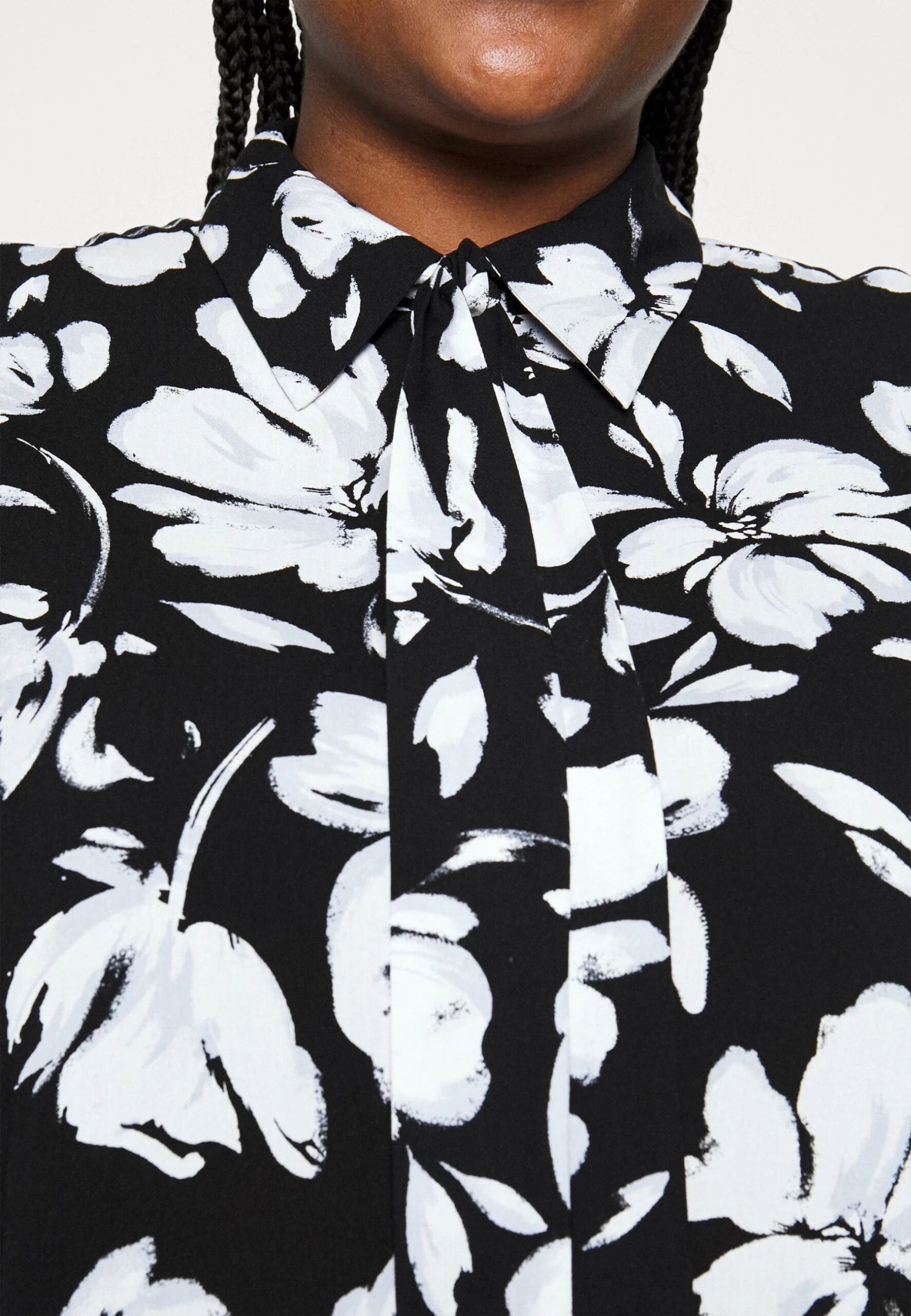 Blousejurk -Black/White 4 Blousejurk -Black/White - Afbeelding 4