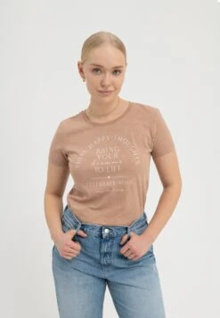 Anna Field Bring Your Dreams To Life - T-Shirt Print - Brown