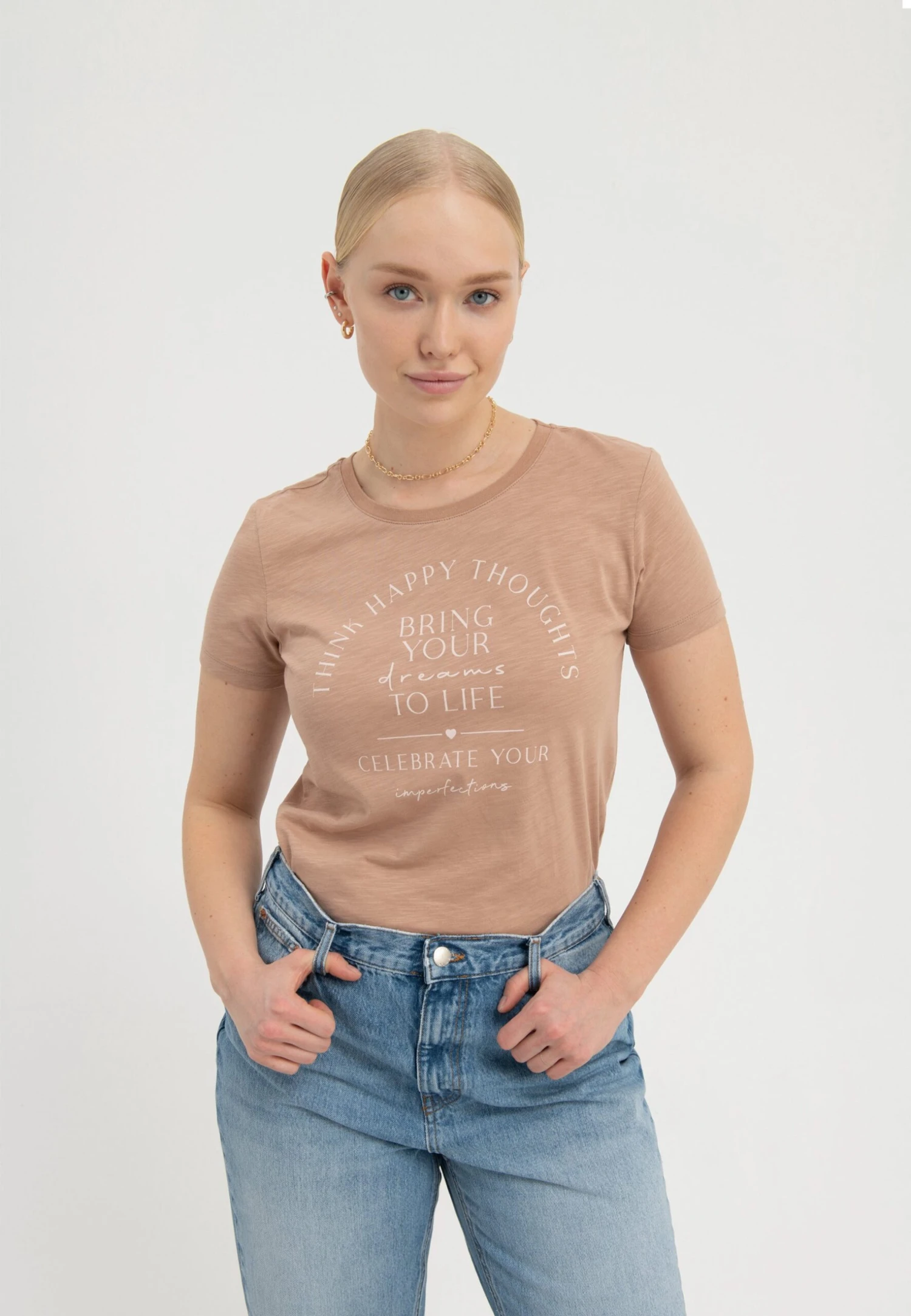Anna Field Bring Your Dreams To Life - T-Shirt Print - Brown 1 Anna Field Bring Your Dreams To Life - T-Shirt Print - Brown