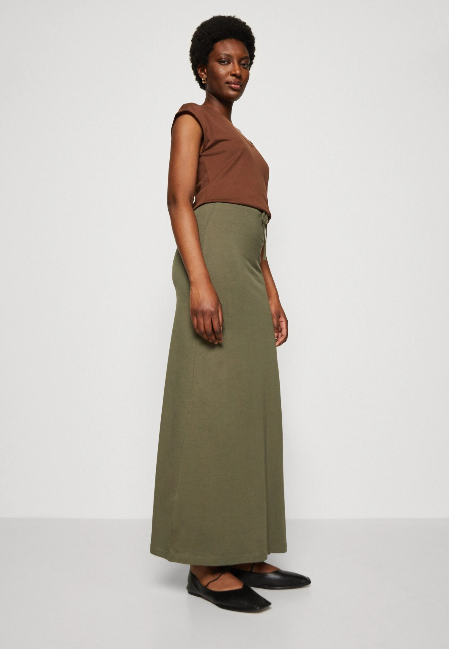 Anna Field Maxirok - Khaki 4 Anna Field Maxirok - Khaki - Afbeelding 4