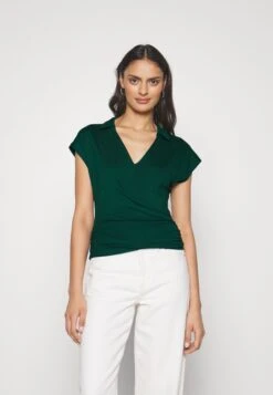 Anna Field Wrap Blouse- Blouse - Dark Green